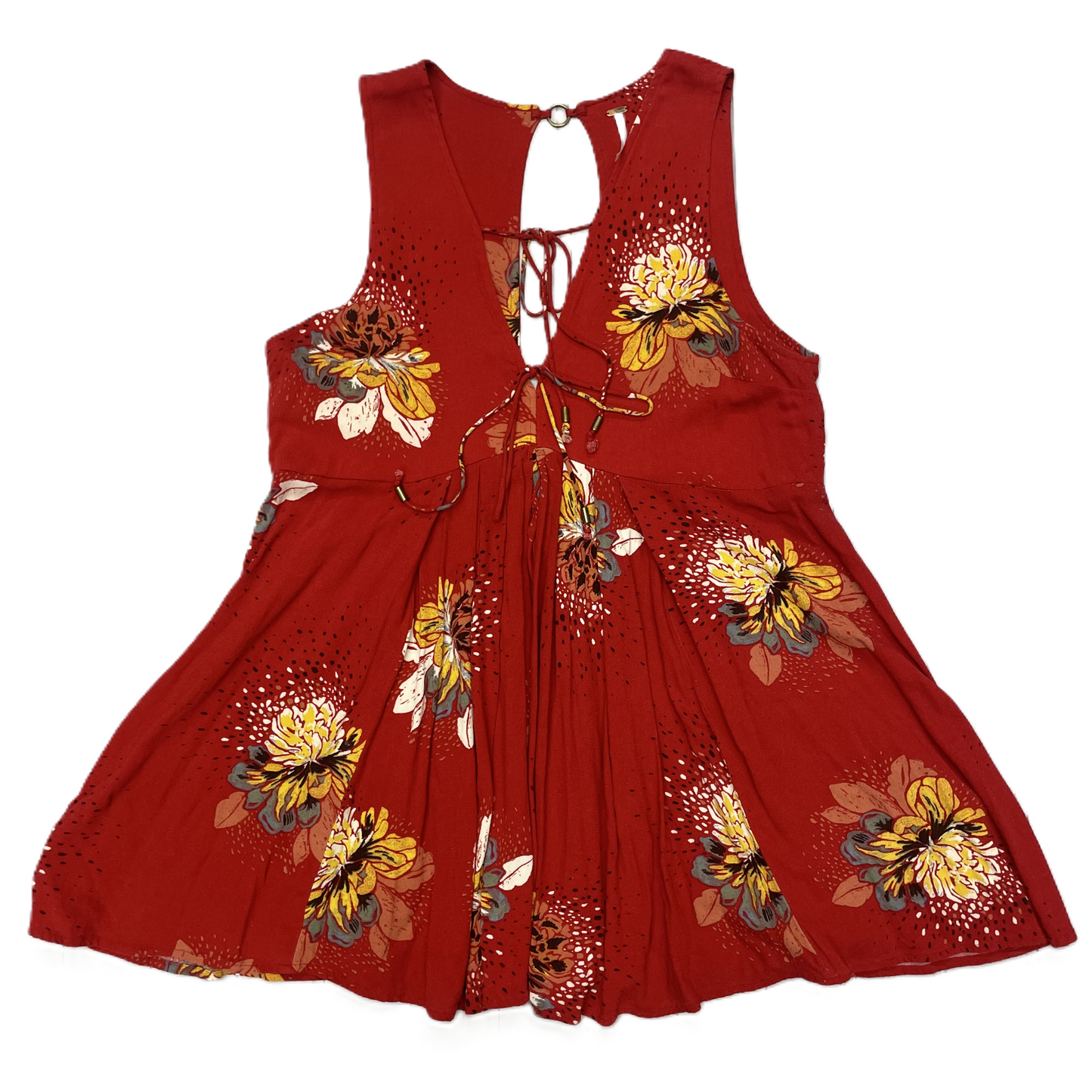 Red & Yellow Tunic Sleeveless By Free People, Size: S