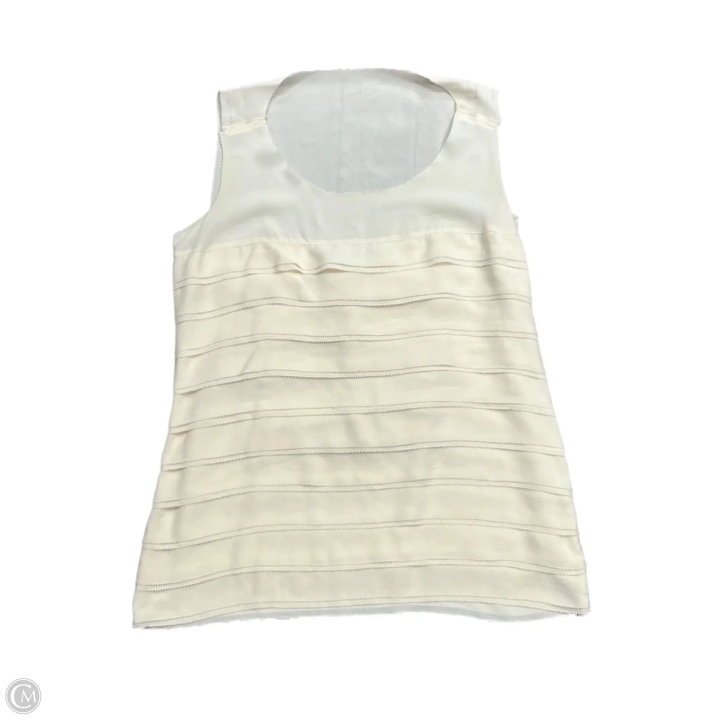 Top Short Sleeve Designer By Tory Burch In Cream, Size: S