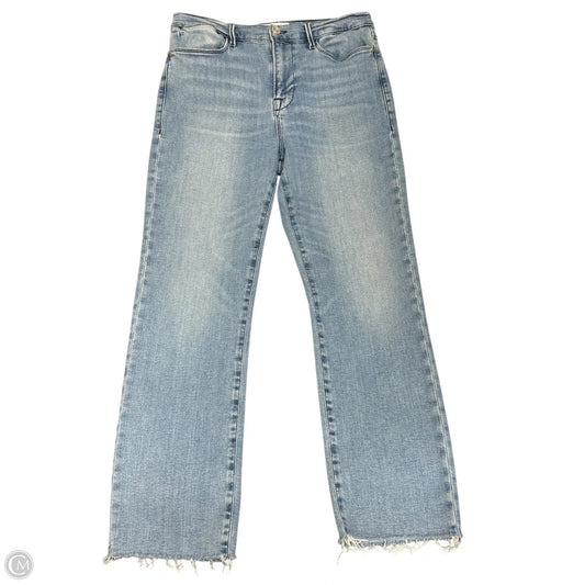Jeans Straight By Frame In Blue, Size: 10