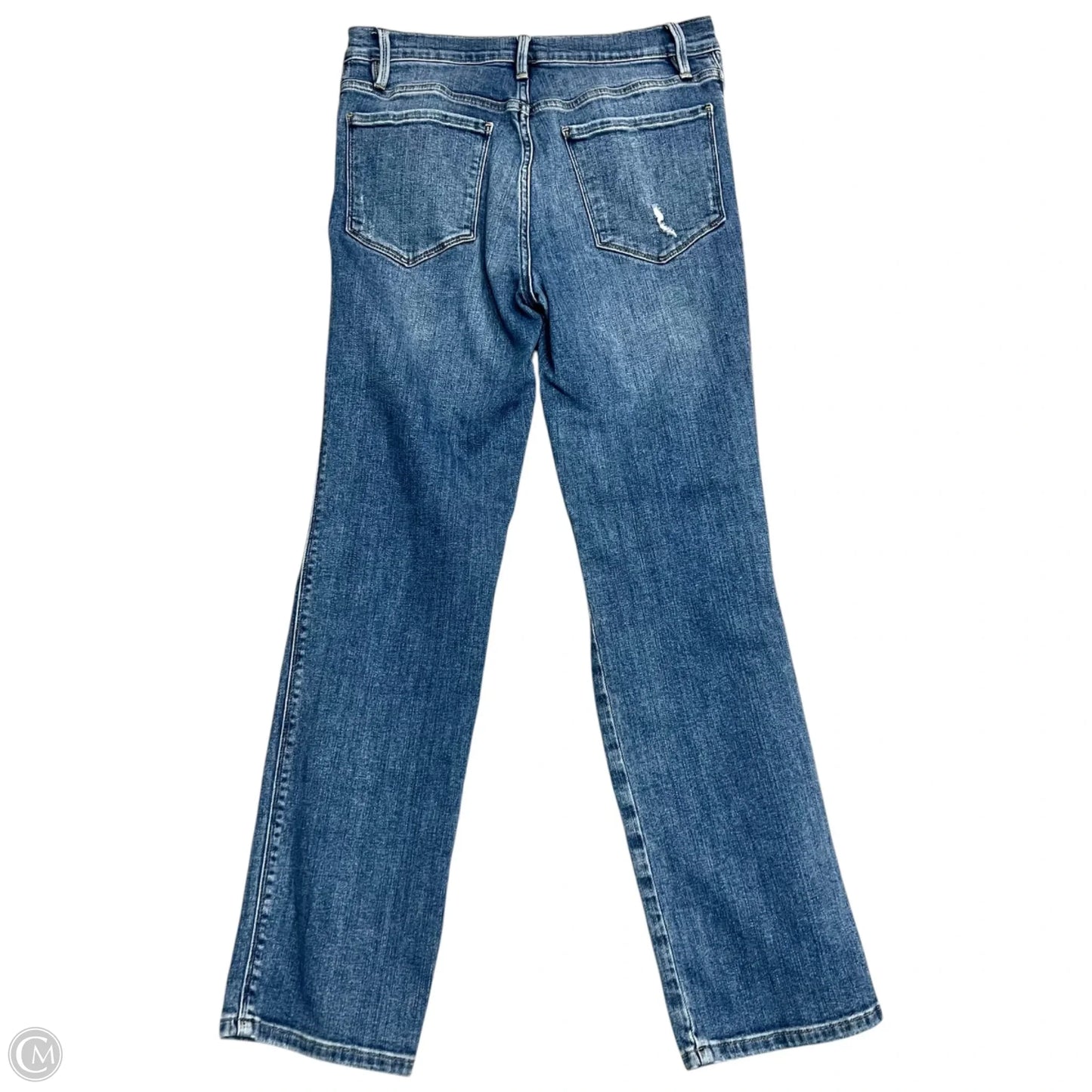Jeans Straight By Frame In Blue Denim, Size: 6