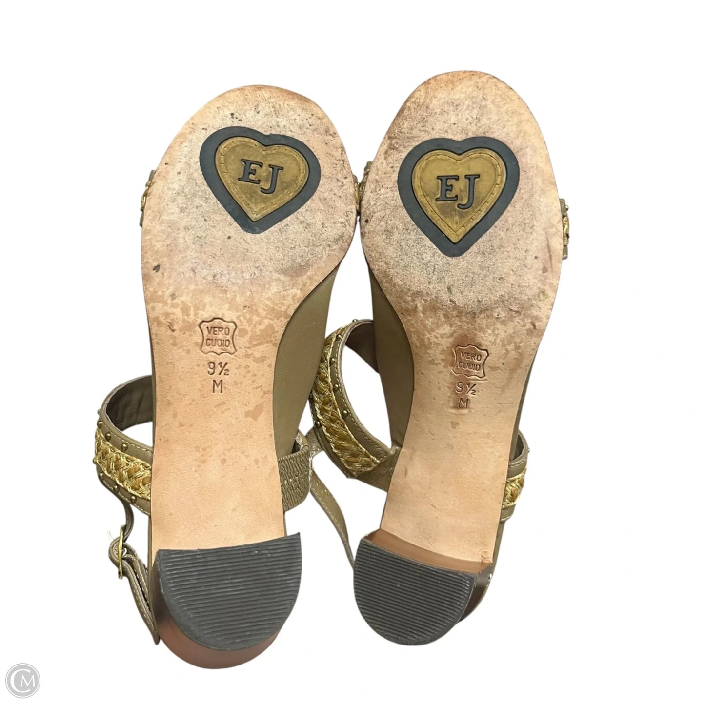 Sandals Heels Block By Eric Javitz In Tan, Size: 9.5