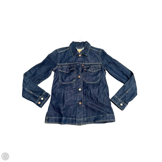 Top Long Sleeve By Gap In Blue Denim, Size: Xxs