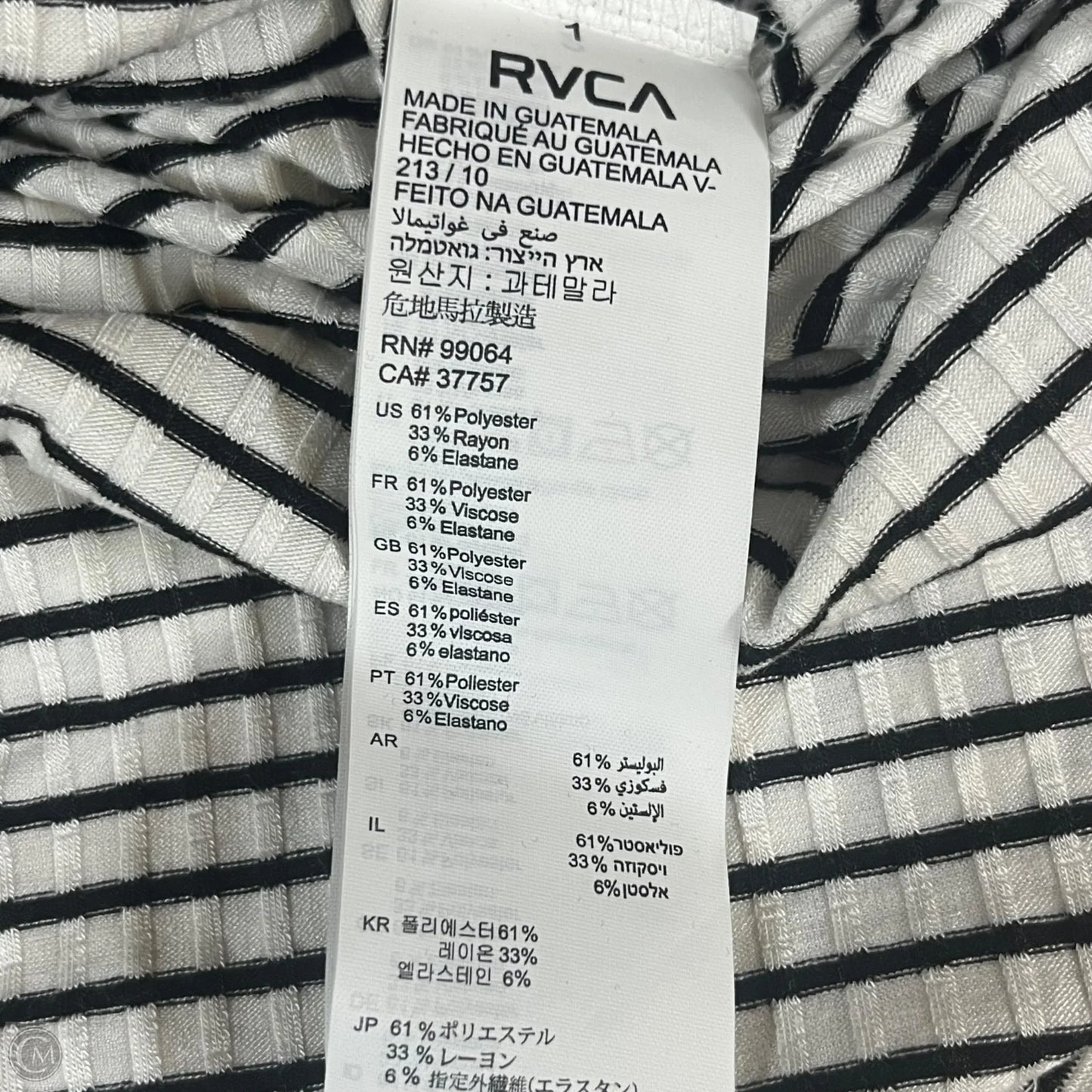 Dress Casual Midi By Rvca In Black & White, Size: S