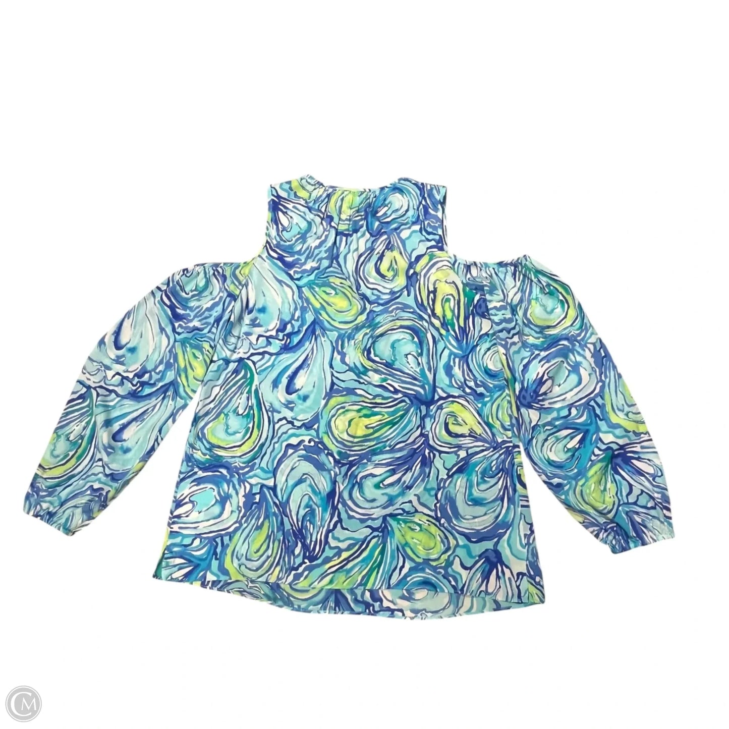Top Long Sleeve Designer By Lilly Pulitzer In Blue & Green, Size: Xs