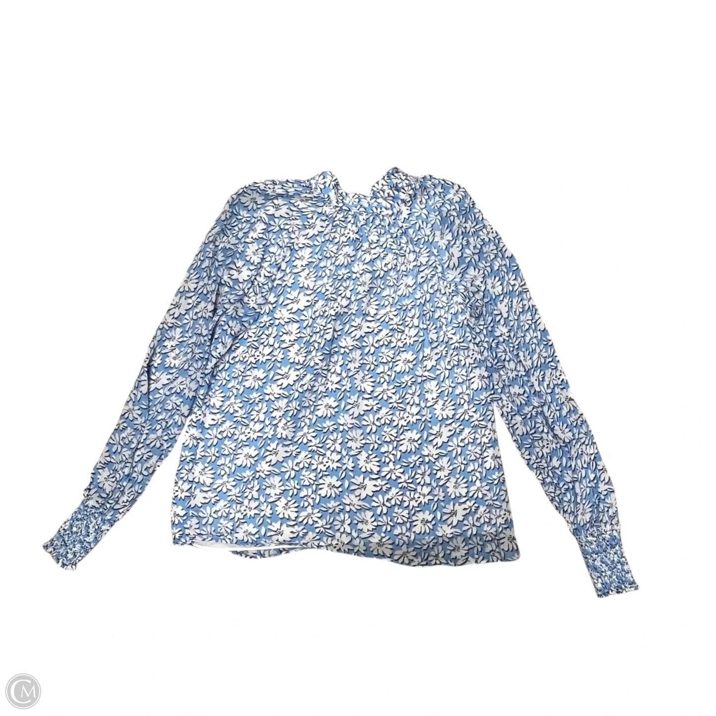 Top Long Sleeve Designer By Lilly Pulitzer In Blue & White, Size: Xxs