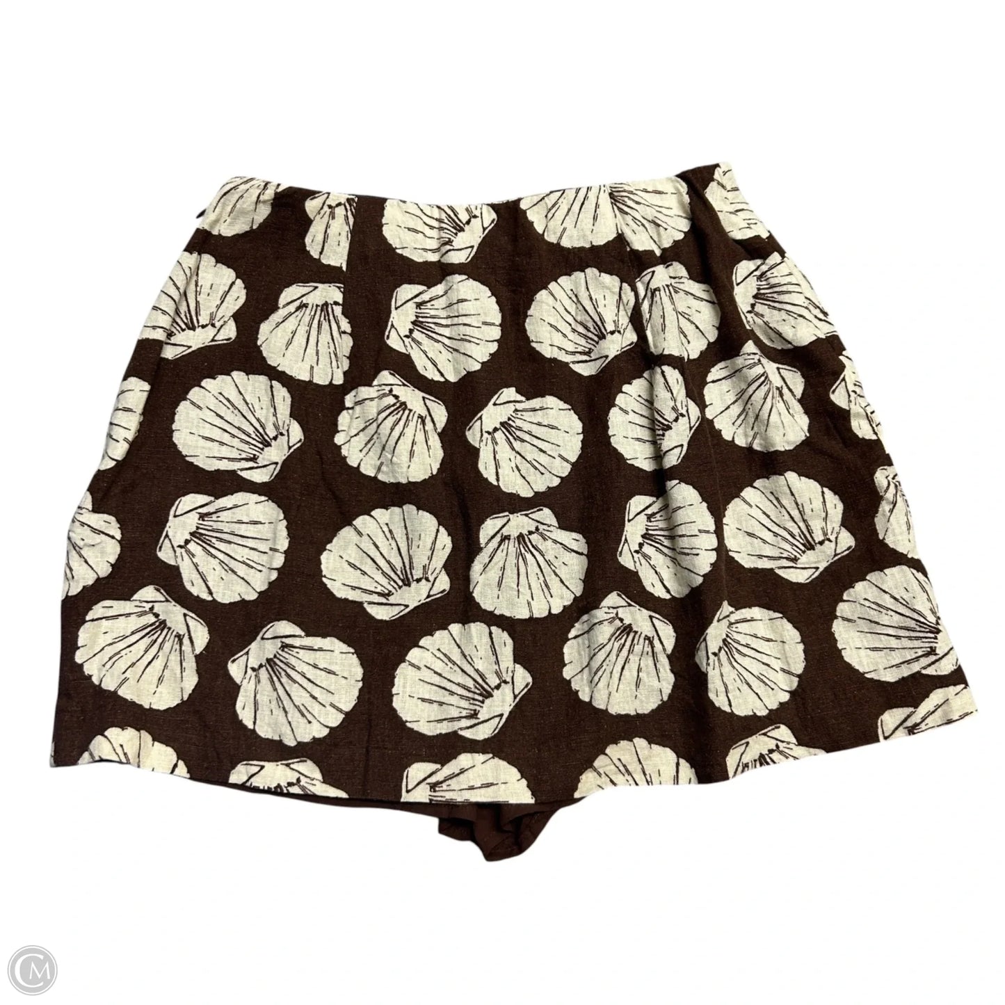 Skort By Abercrombie And Fitch In Brown & Cream, Size: S