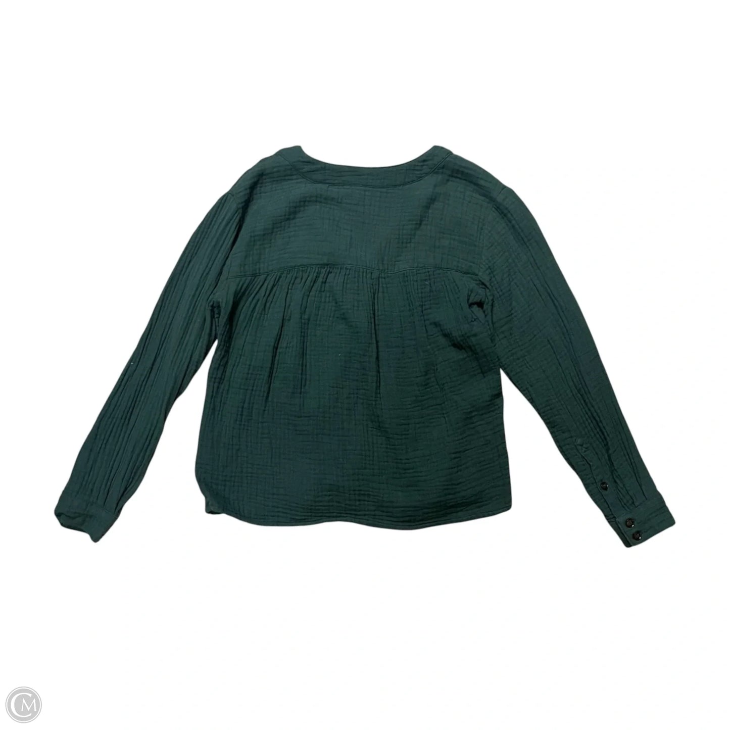Top Long Sleeve By Madewell In Green, Size: Xs
