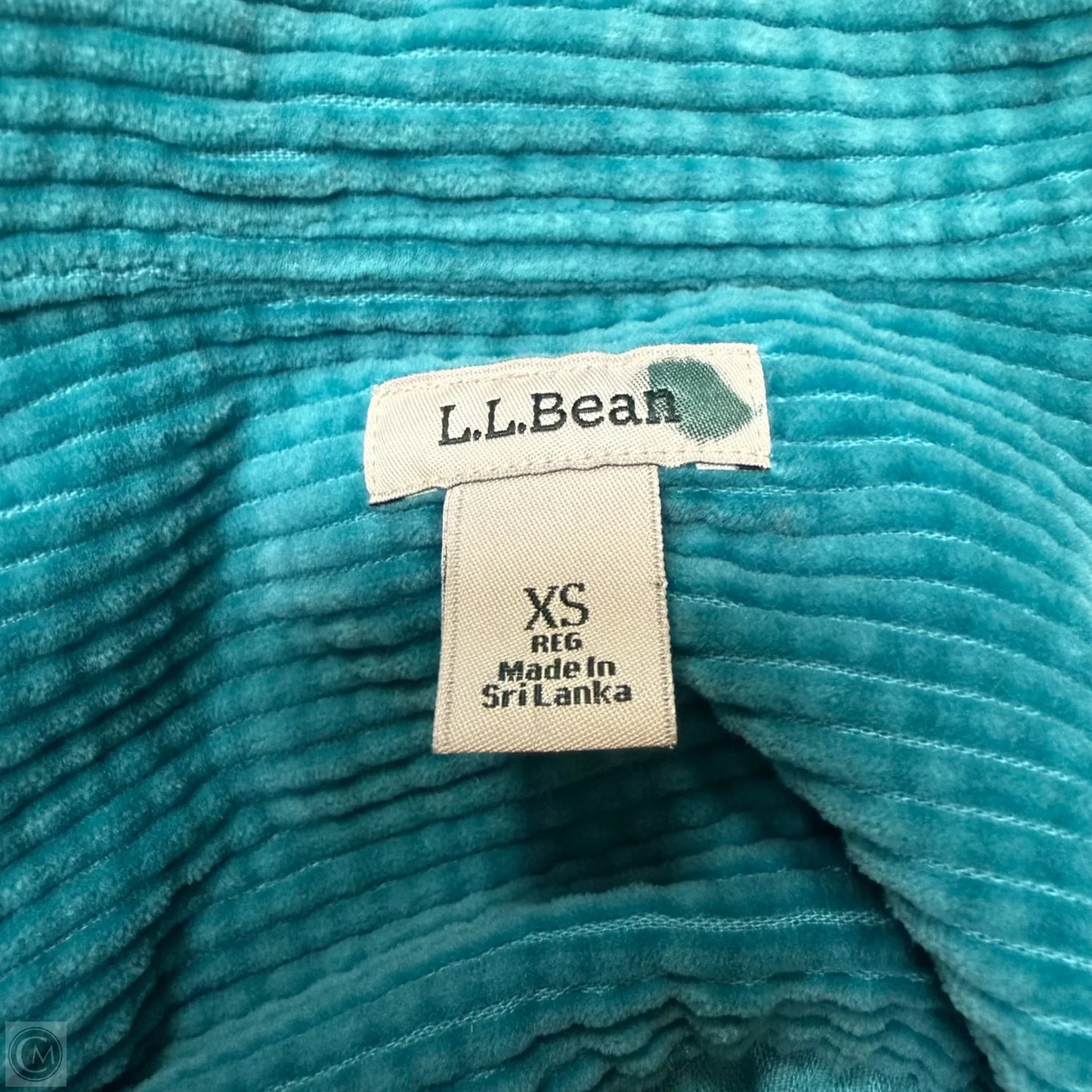 Jacket Shirt By L.l. Bean In Teal, Size: Xs