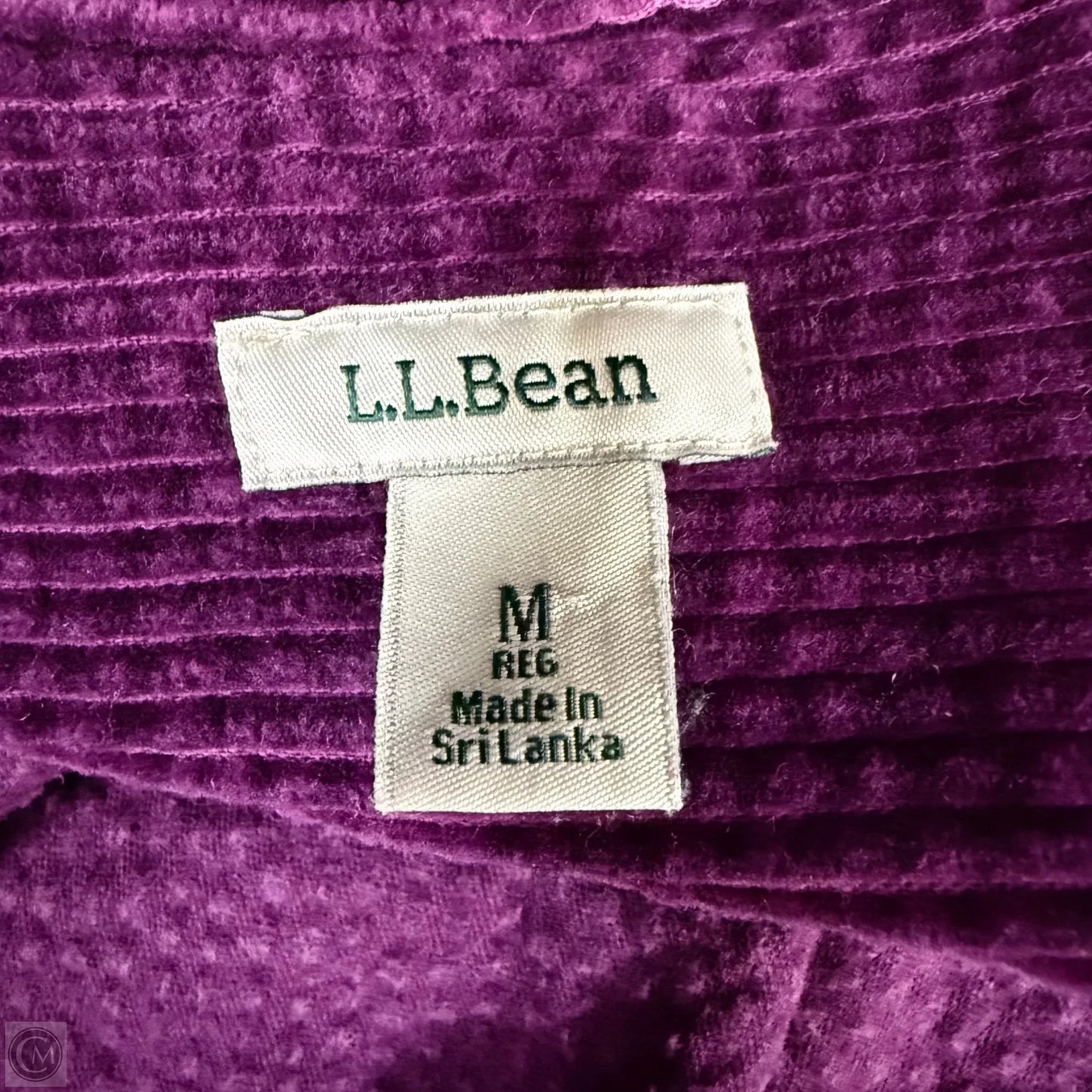 Jacket Shirt By L.l. Bean In Purple, Size: M