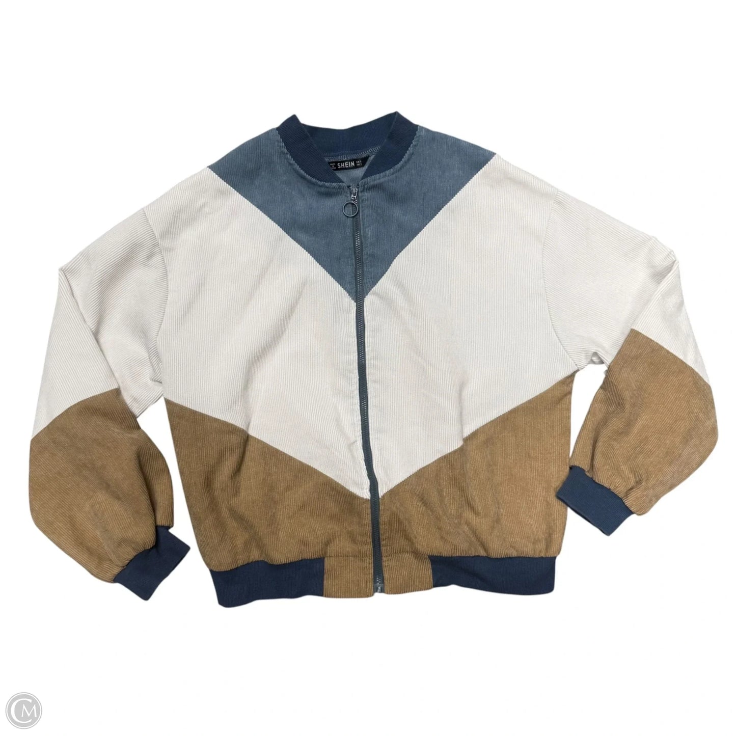 Jacket Other By Shein In Blue & Cream, Size: S