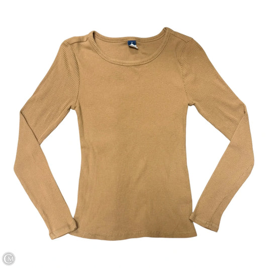 Top Long Sleeve By Old Navy In Tan, Size: Xs