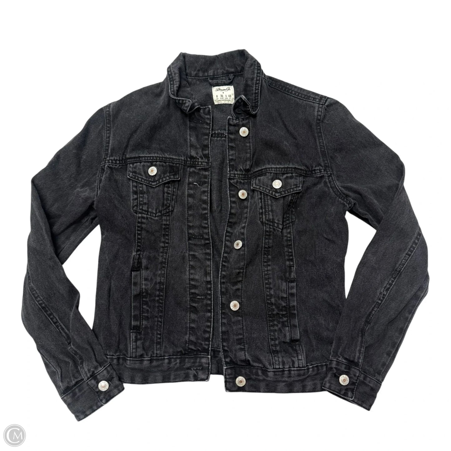 Jacket Denim By Denim And Company In Black Denim, Size: S