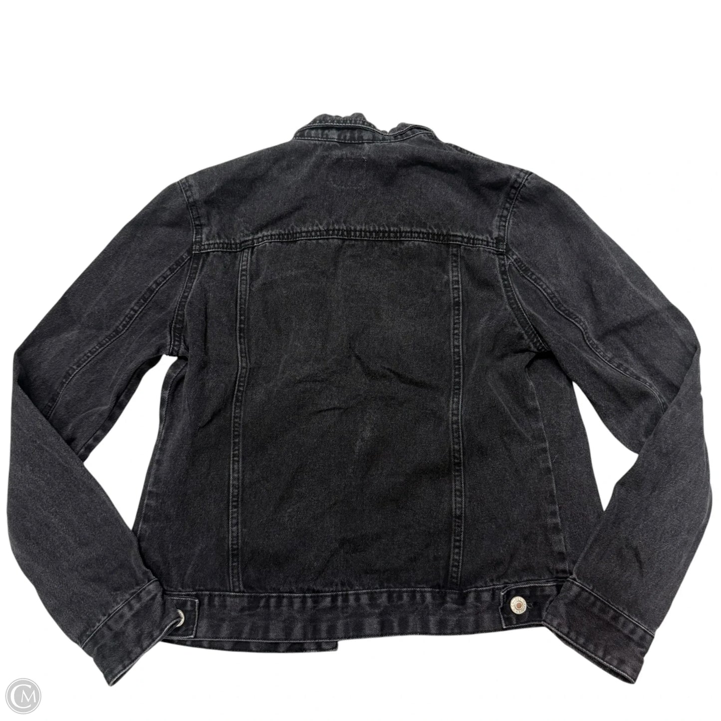 Jacket Denim By Denim And Company In Black Denim, Size: S