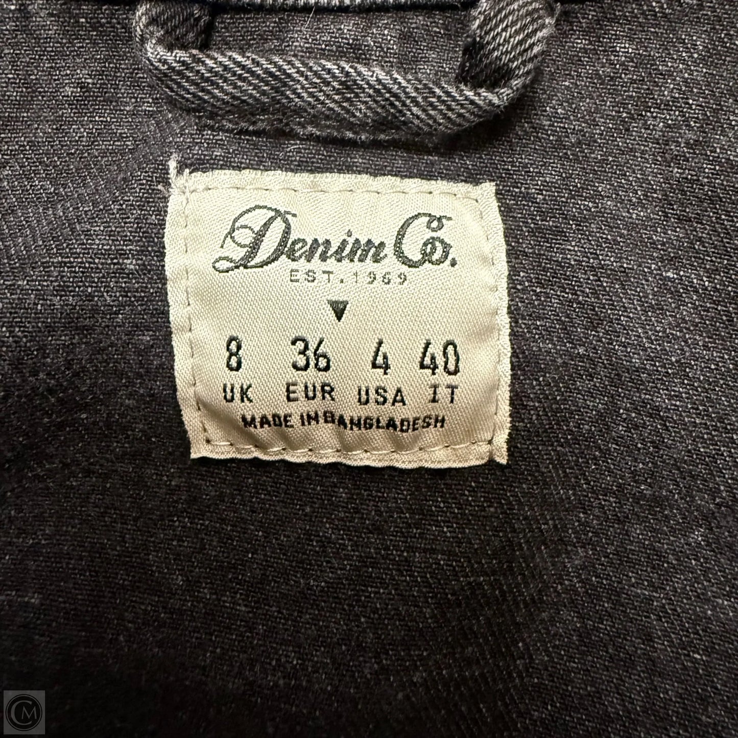 Jacket Denim By Denim And Company In Black Denim, Size: S