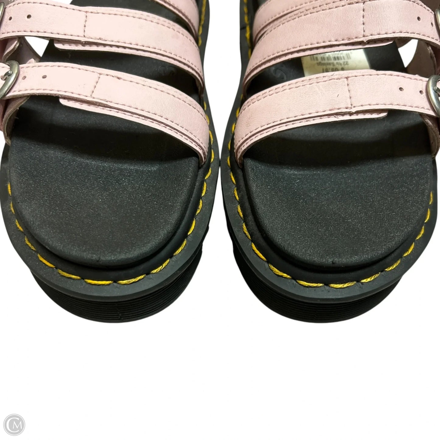 Shoes Flats By Dr Martens In Black & Pink, Size: 10