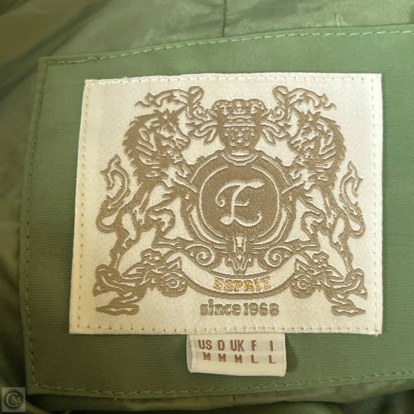 Jacket Puffer & Quilted By Esprit In Green, Size: M
