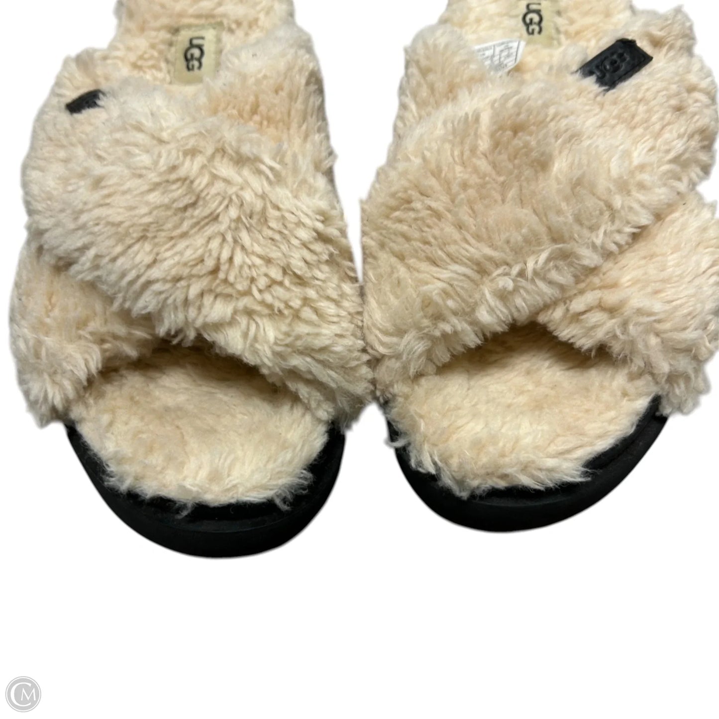 Shoes Designer By Ugg In Black & Cream, Size: 7