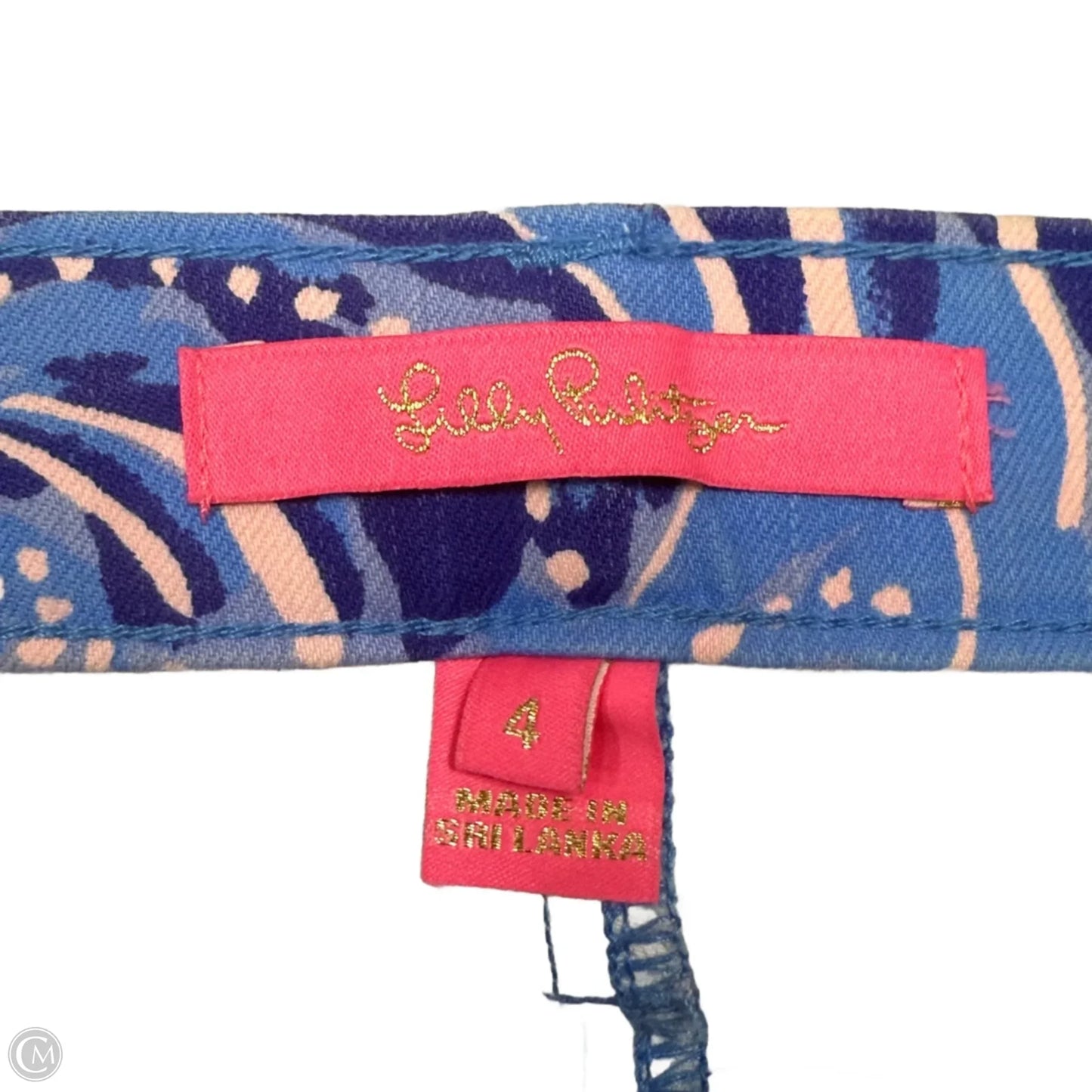 Pants Designer By Lilly Pulitzer In Blue & Pink, Size: 4