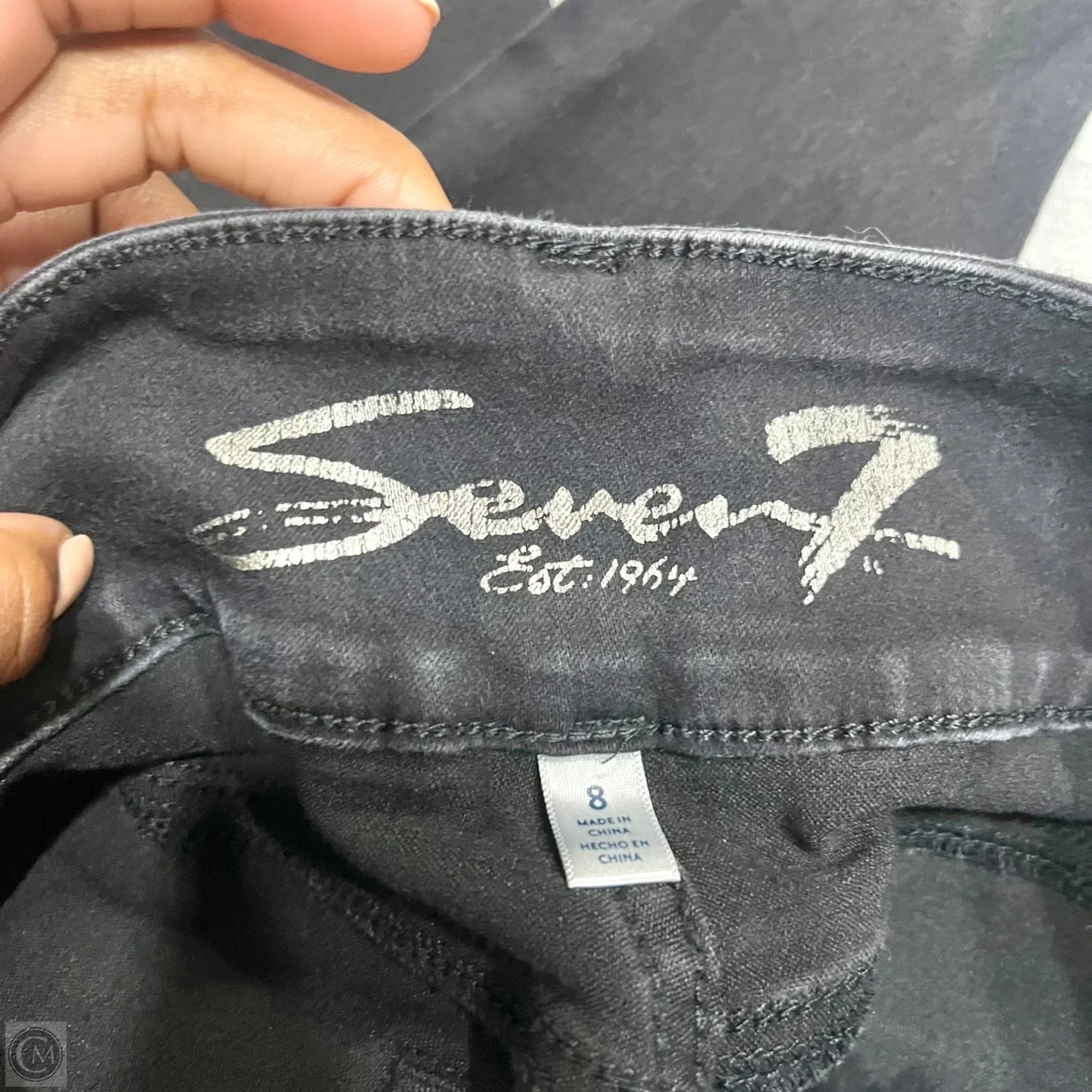 Jeans Skinny By Seven 7 In Black, Size: 8
