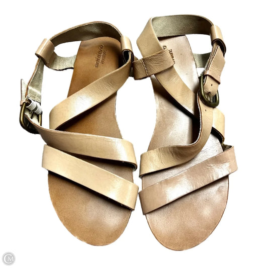 Sandals Flats By Urban Outfitters In Tan, Size: 8