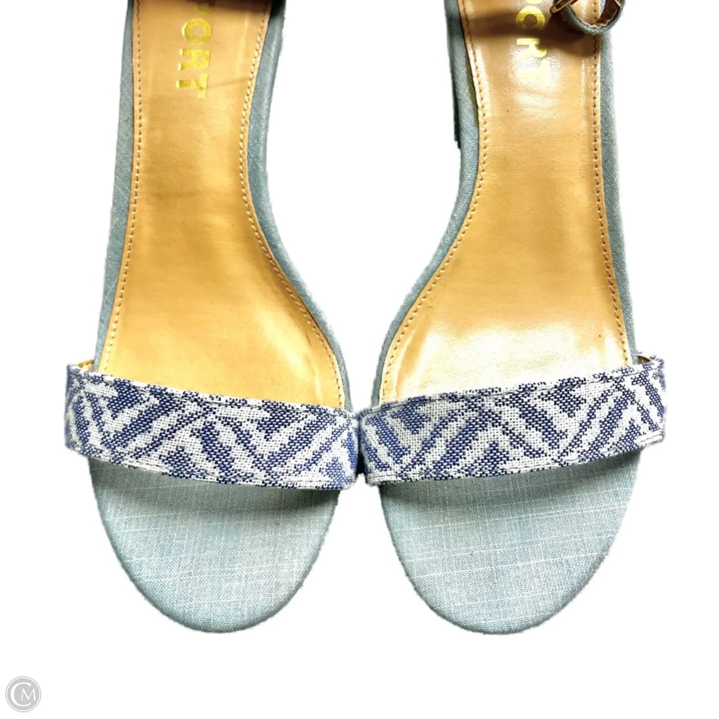 Sandals Heels Block By Report In Blue, Size: 7.5