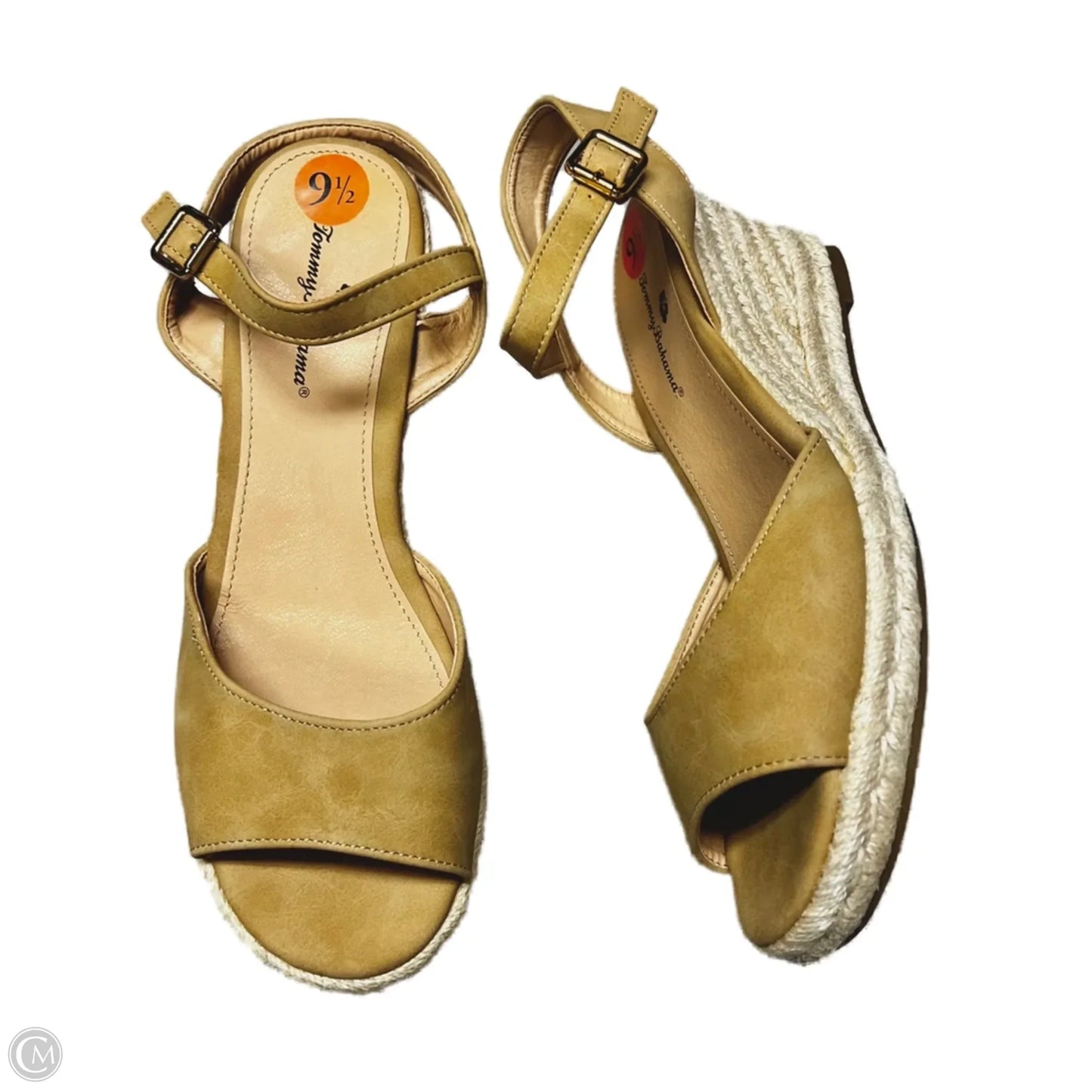 Sandals Heels Wedge By Tommy Bahama In Tan, Size: 9.5