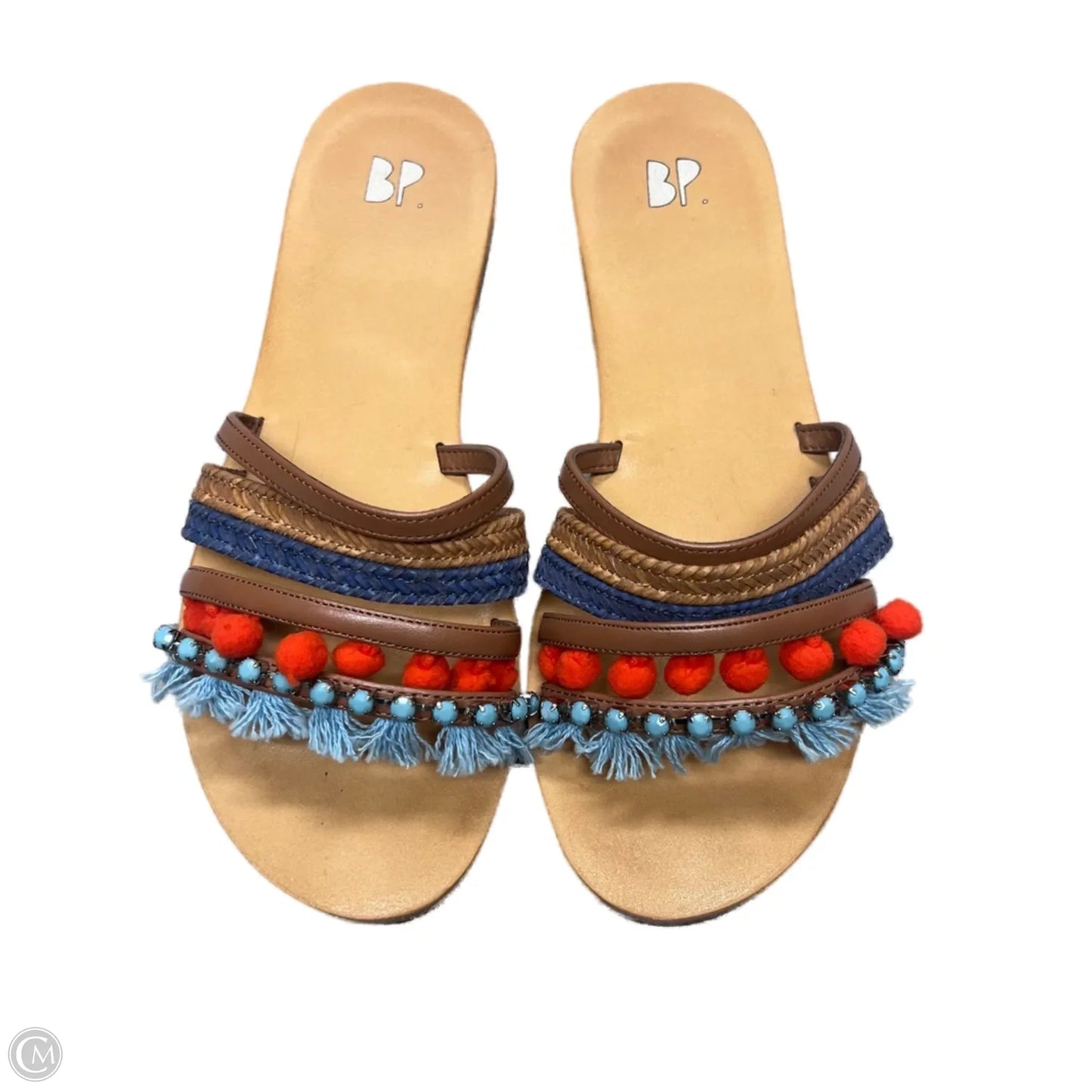 Sandals Flats By Bp In Brown & Orange, Size: 6.5