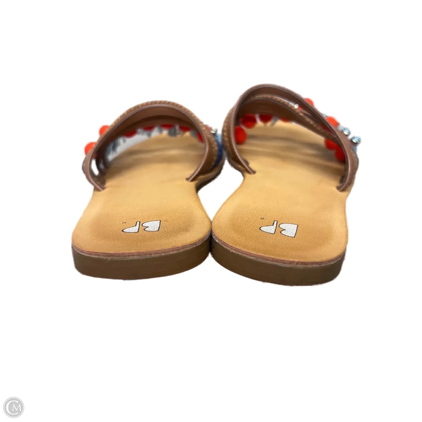 Sandals Flats By Bp In Brown & Orange, Size: 6.5