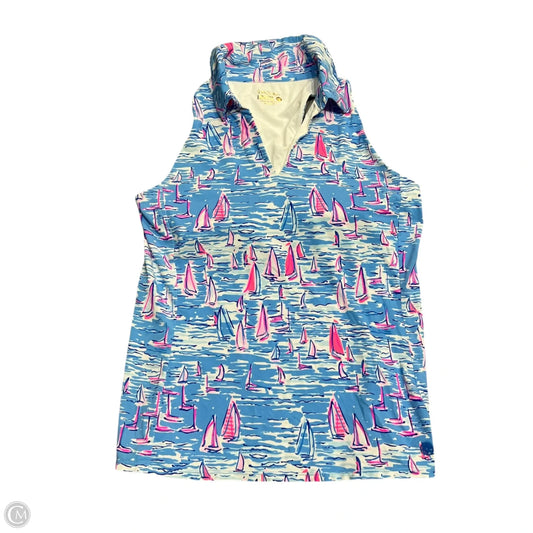 Top Sleeveless Designer By Lilly Pulitzer In Blue, Size: M