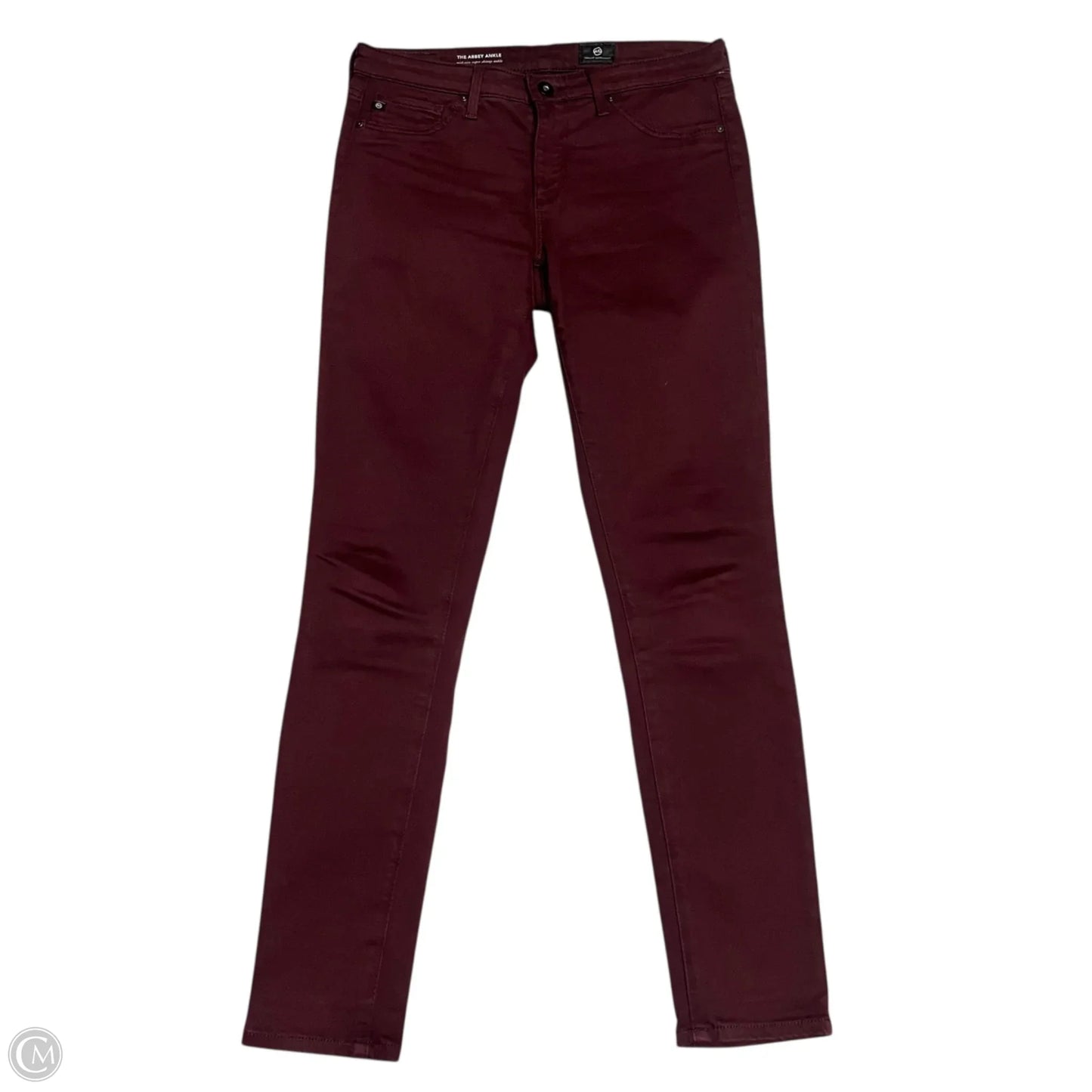 Jeans Skinny By Adriano Goldschmied In Maroon, Size: 2