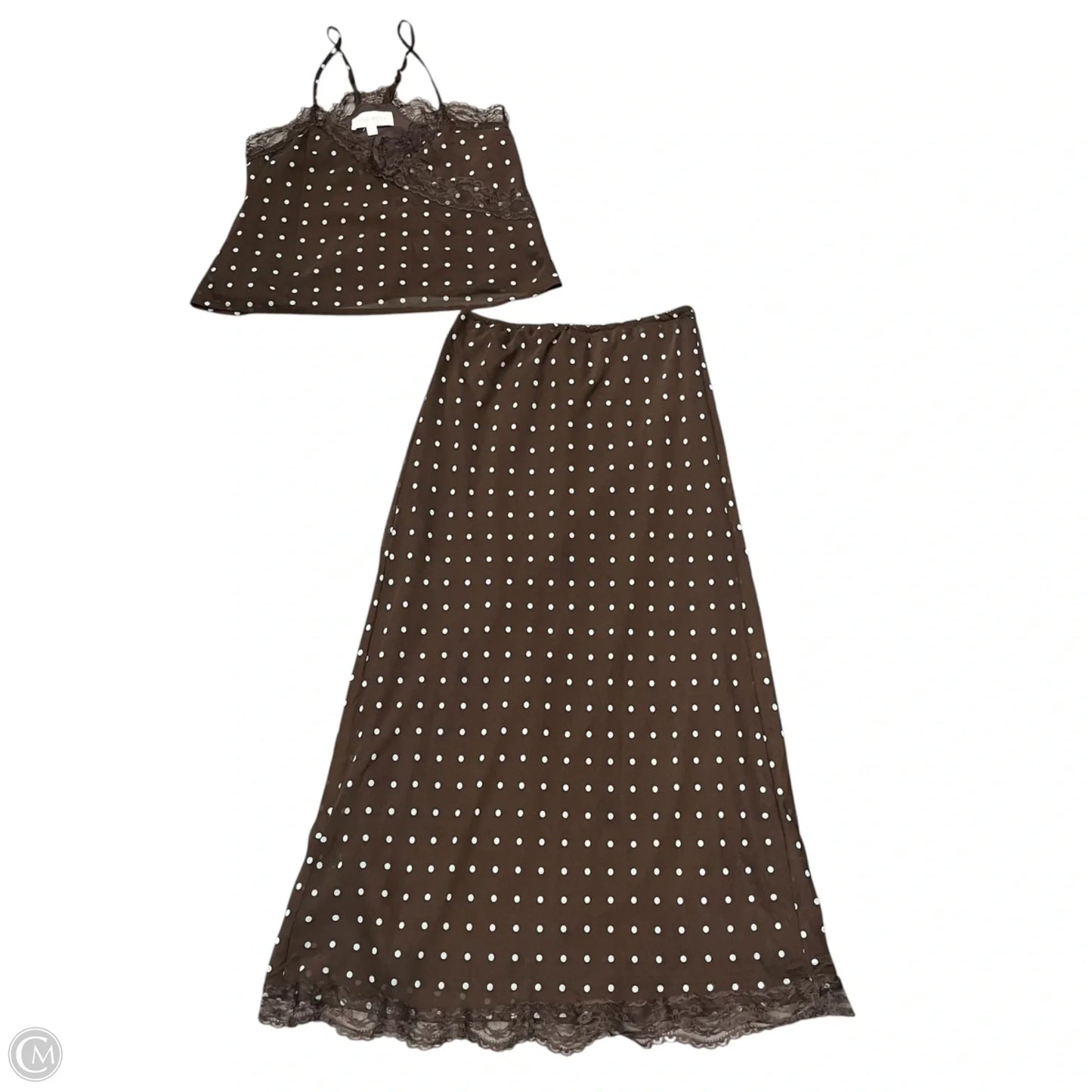 Skirt Set 2pc By Pink Rose In Brown, Size: M