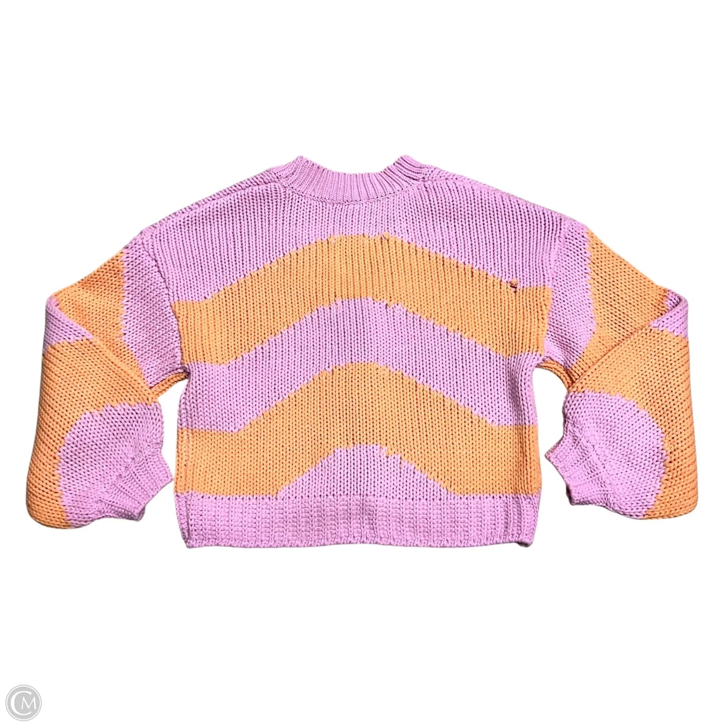 Sweater Cardigan By Ginatricot In Orange & Pink, Size: M