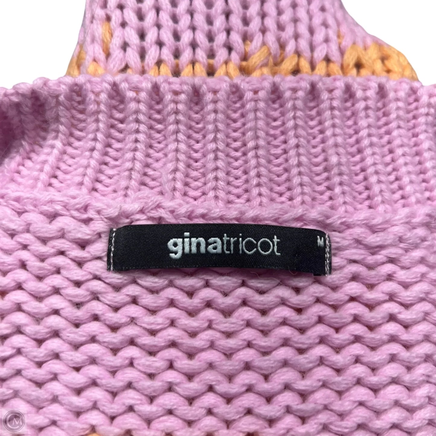 Sweater Cardigan By Ginatricot In Orange & Pink, Size: M