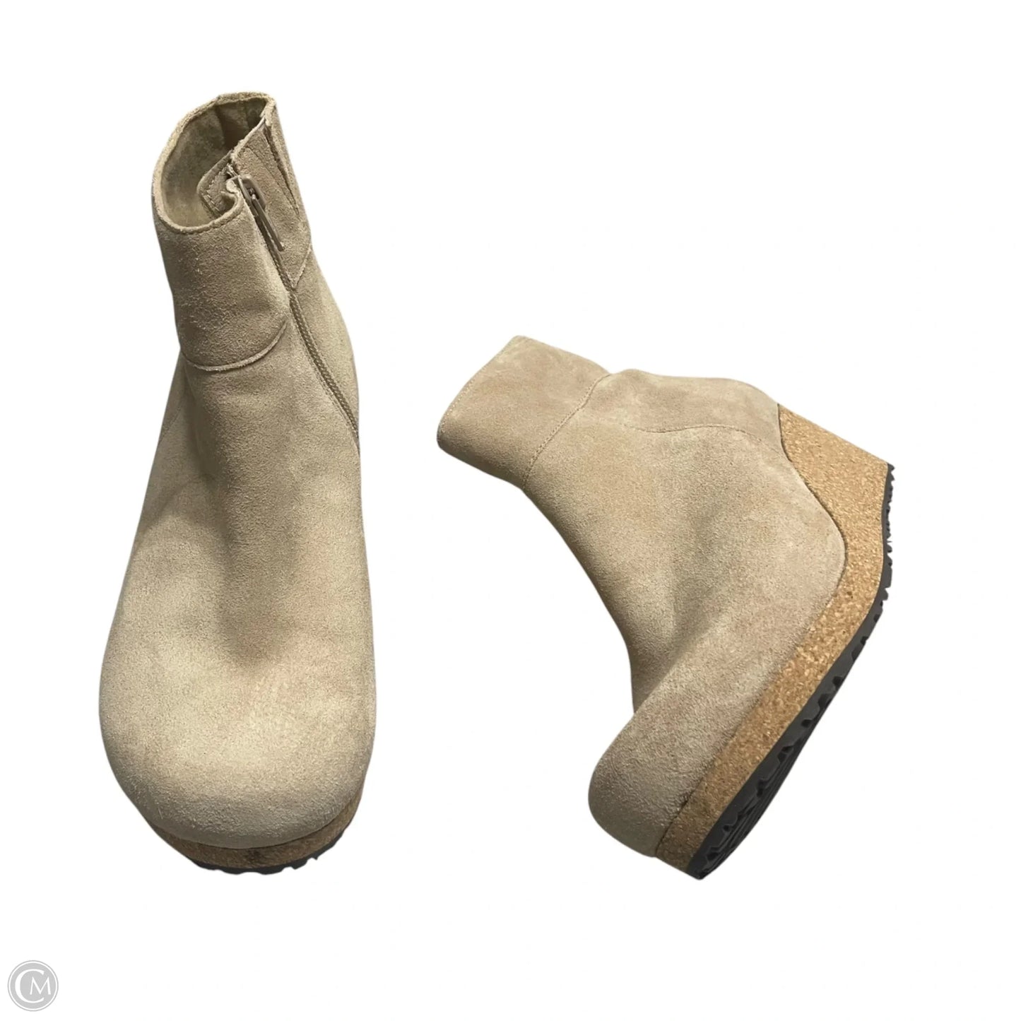 Boots Ankle Heels By Papillion In Cream, Size: 6