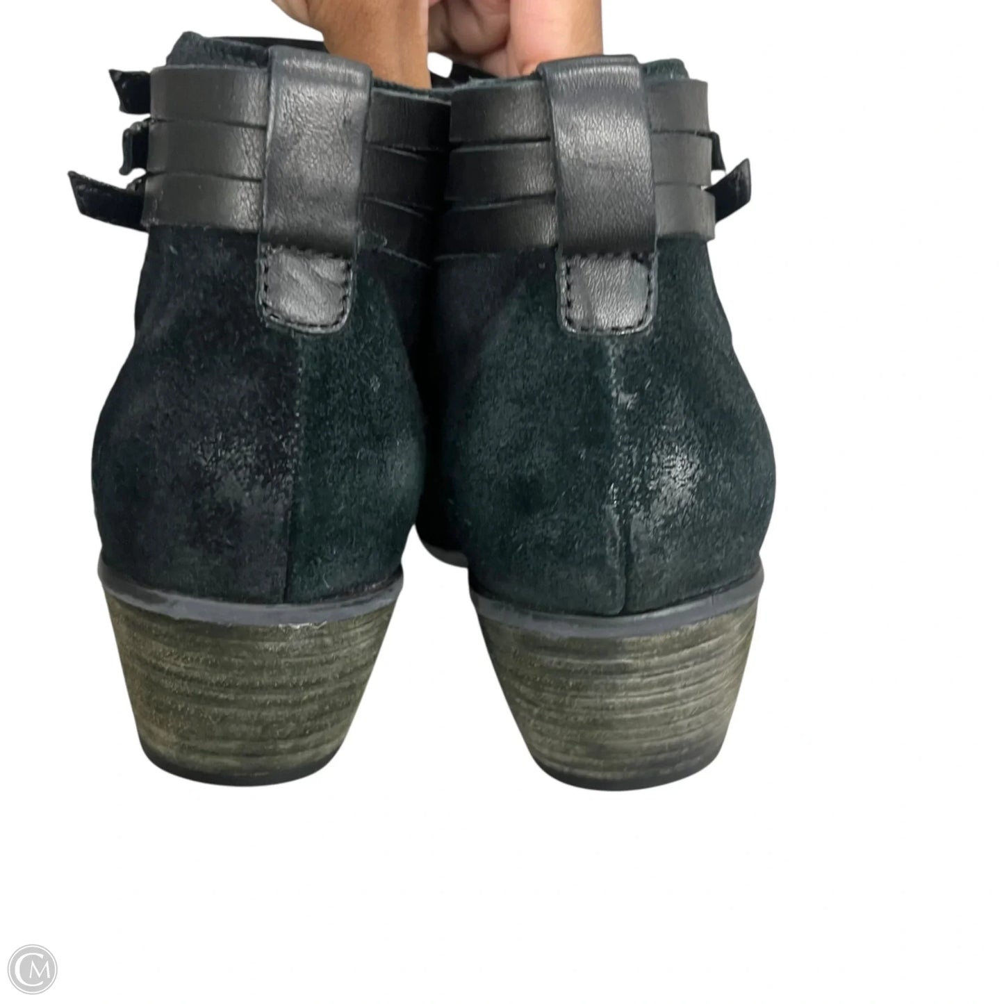 Boots Ankle Heels By Clarks In Brown, Size: 7.5