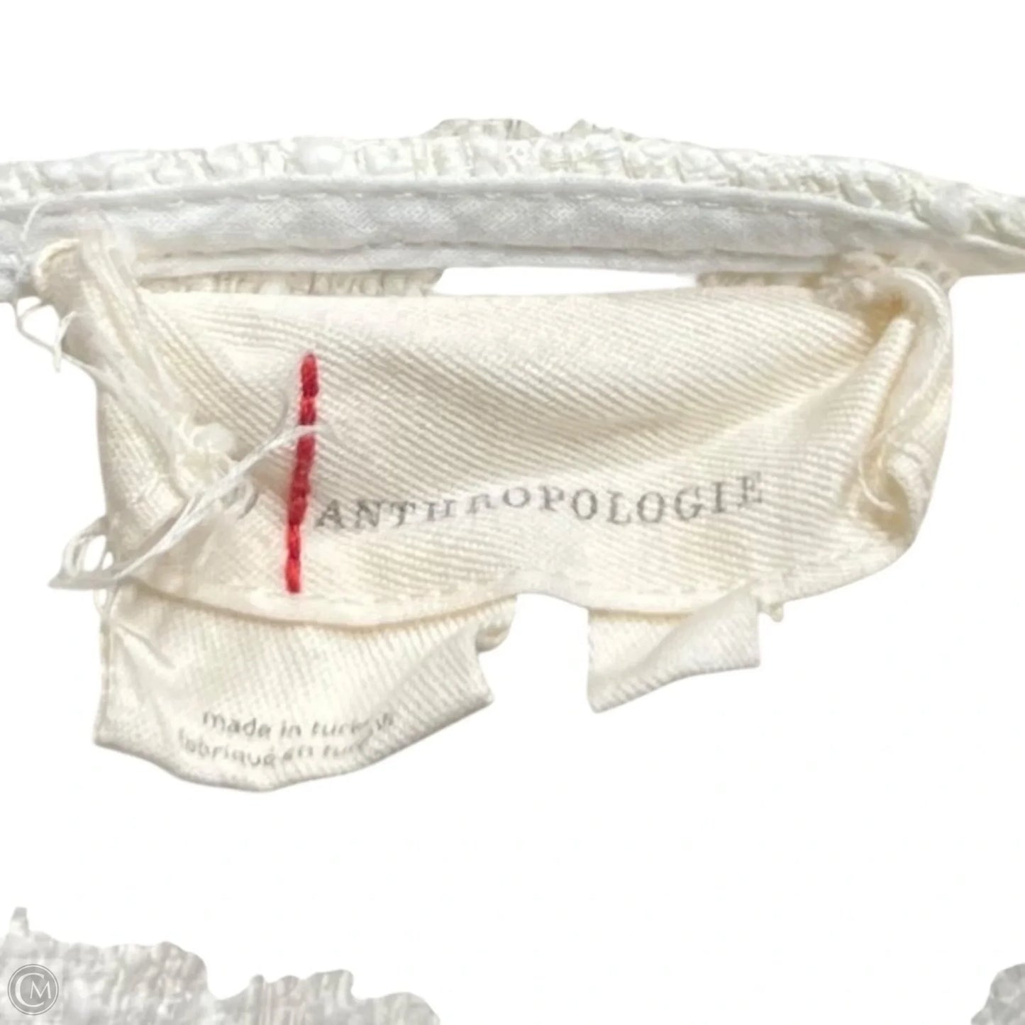 Top Short Sleeve By Anthropologie In Cream, Size: S