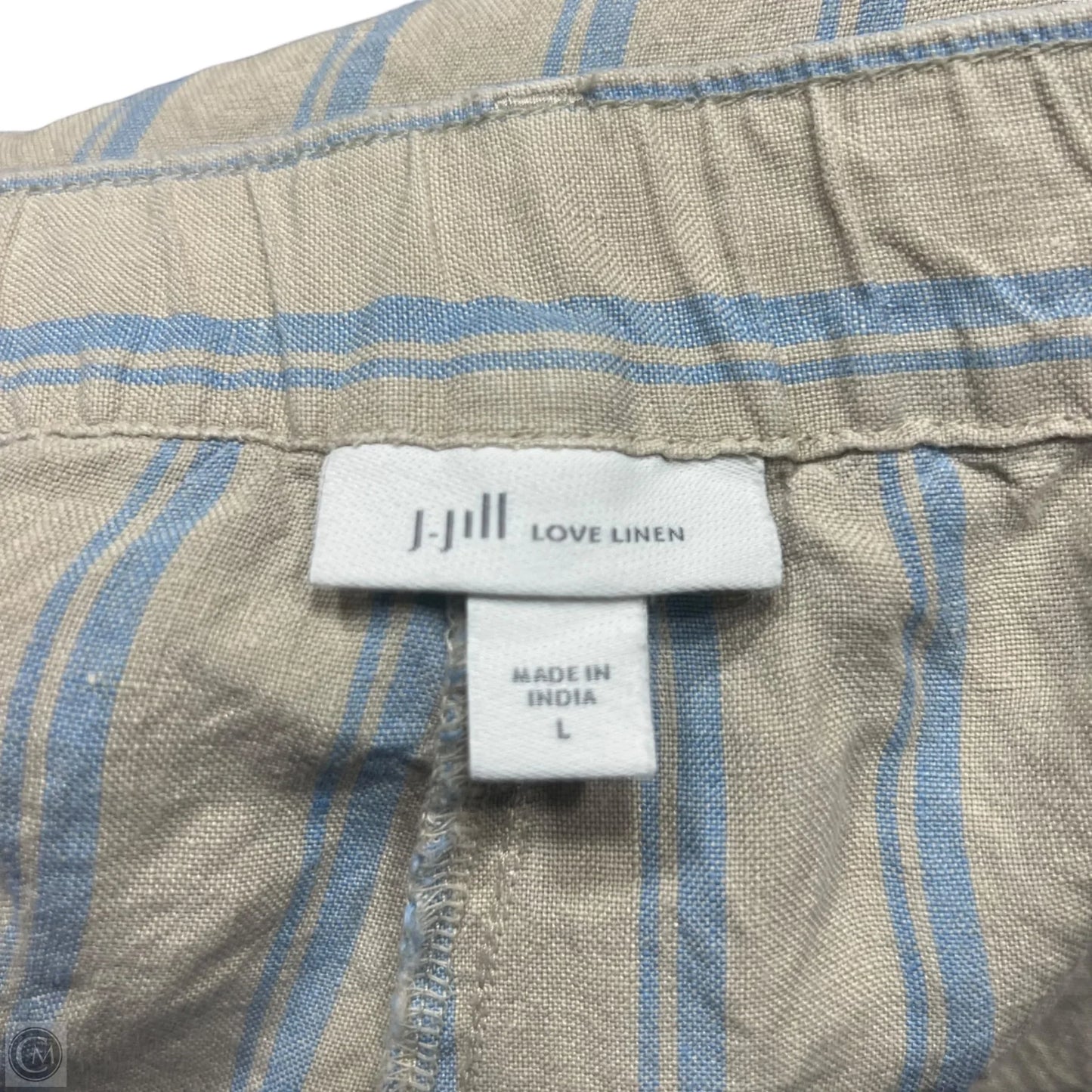 Pants Linen By J. Jill In Striped Pattern, Size: L