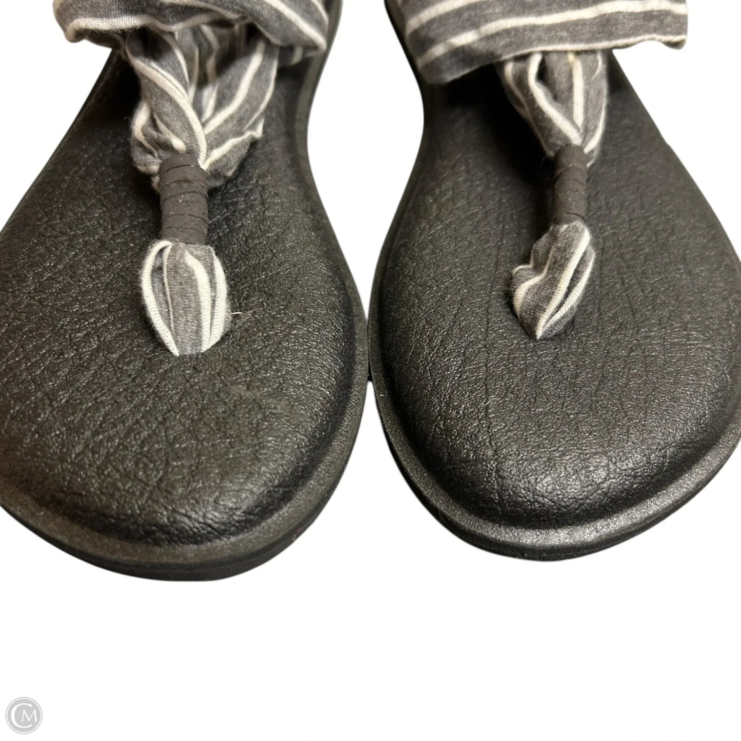 Sandals Flats By Sanuk In Grey & White, Size: 5