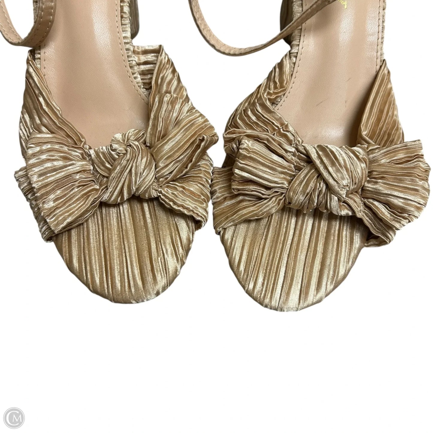 Sandals Heels Block By Athlefit In Gold, Size: 8