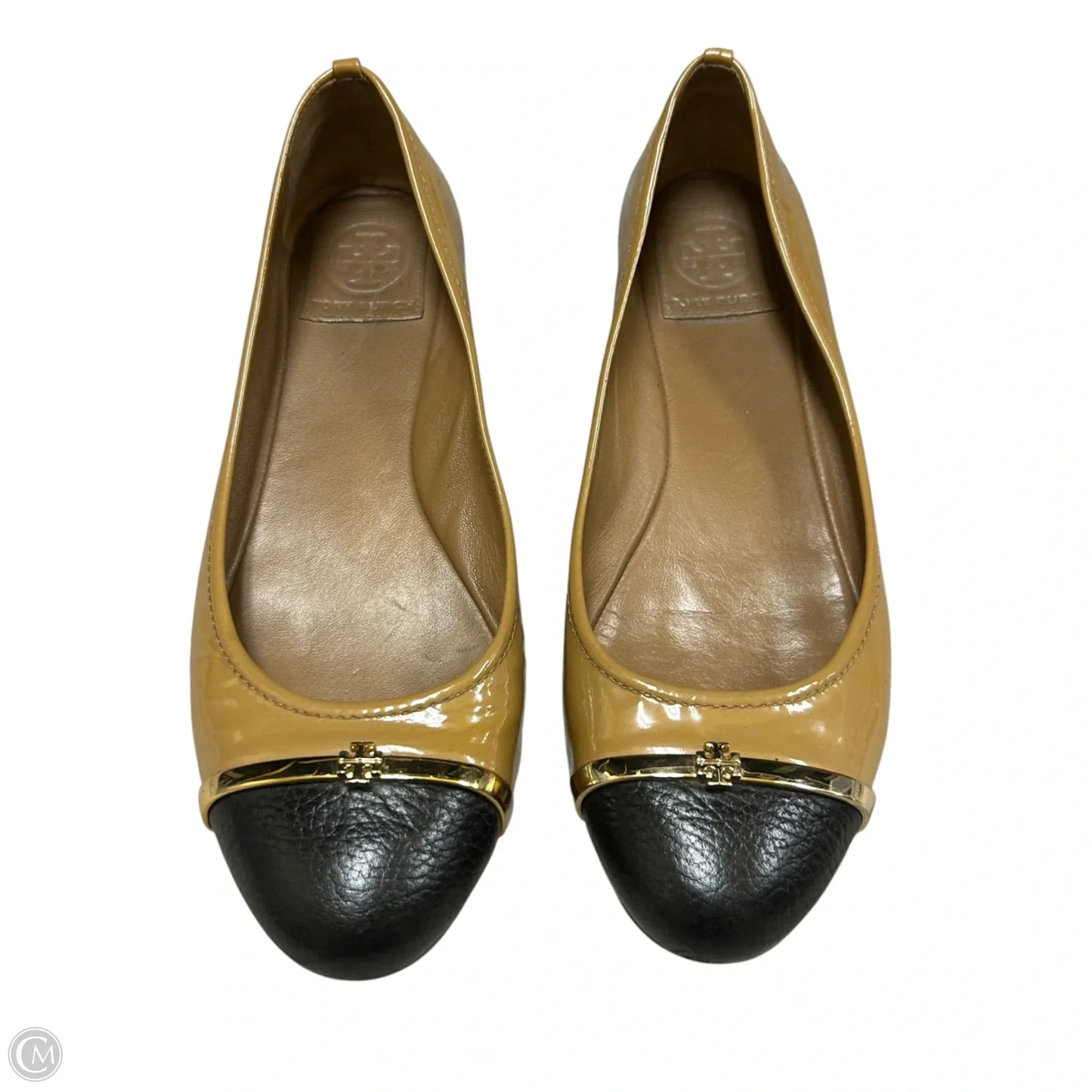 Shoes Designer By Tory Burch In Black & Tan, Size: 8