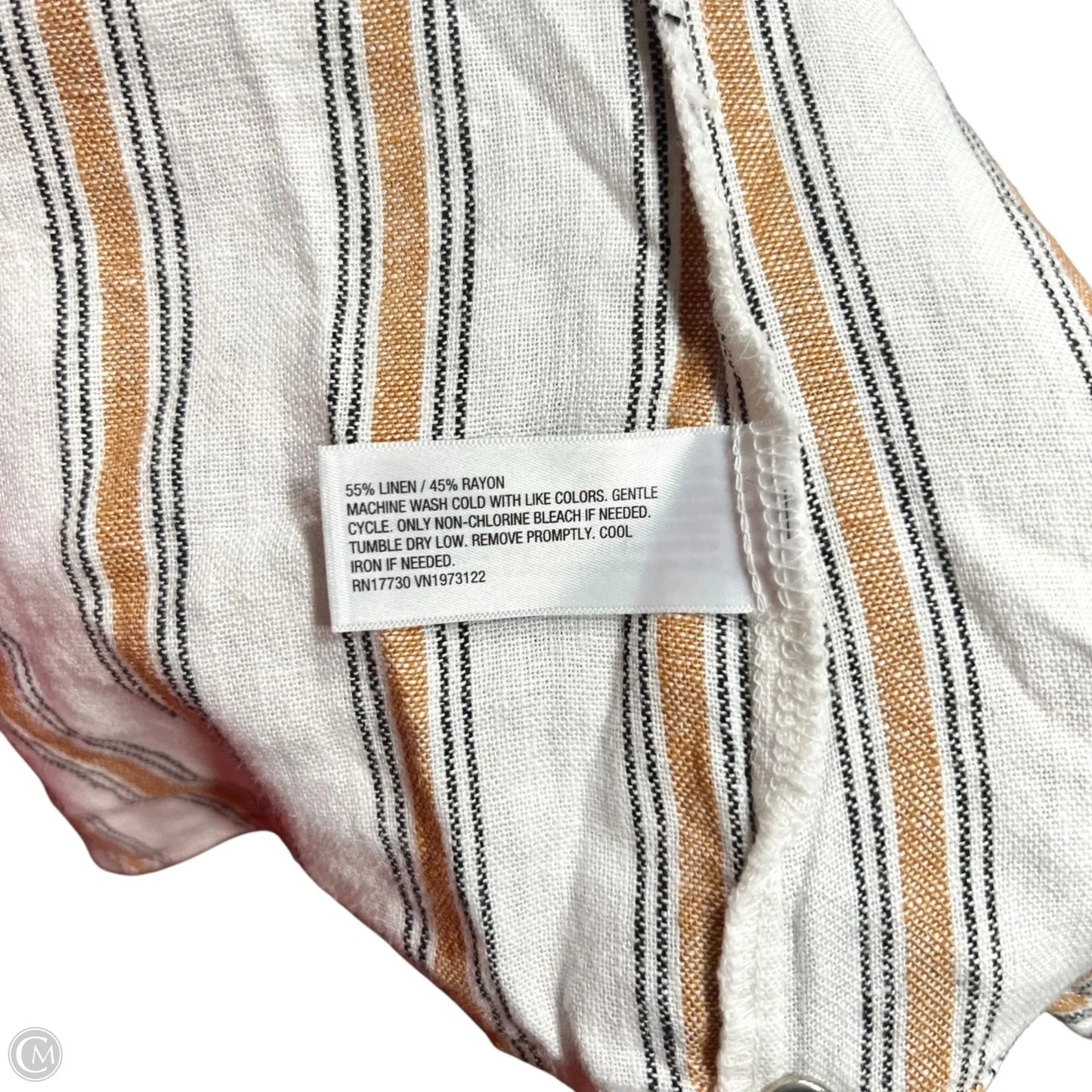 Top Short Sleeve By Ava & Viv In Striped Pattern, Size: 1x