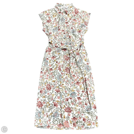 Dress Casual Midi By Lucky Brand In Floral Print, Size: M
