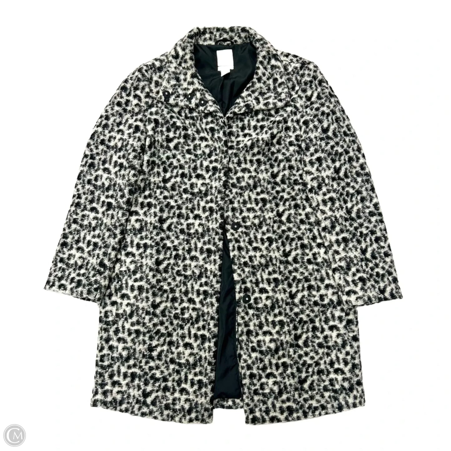 Coat Peacoat By H&m In Leopard Print, Size: M
