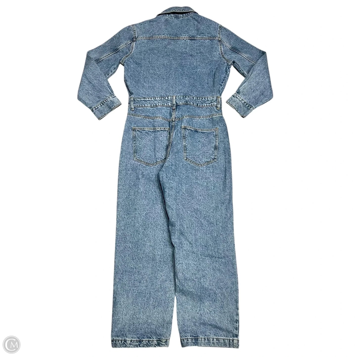 Jumpsuit By Zara In Blue Denim, Size: L