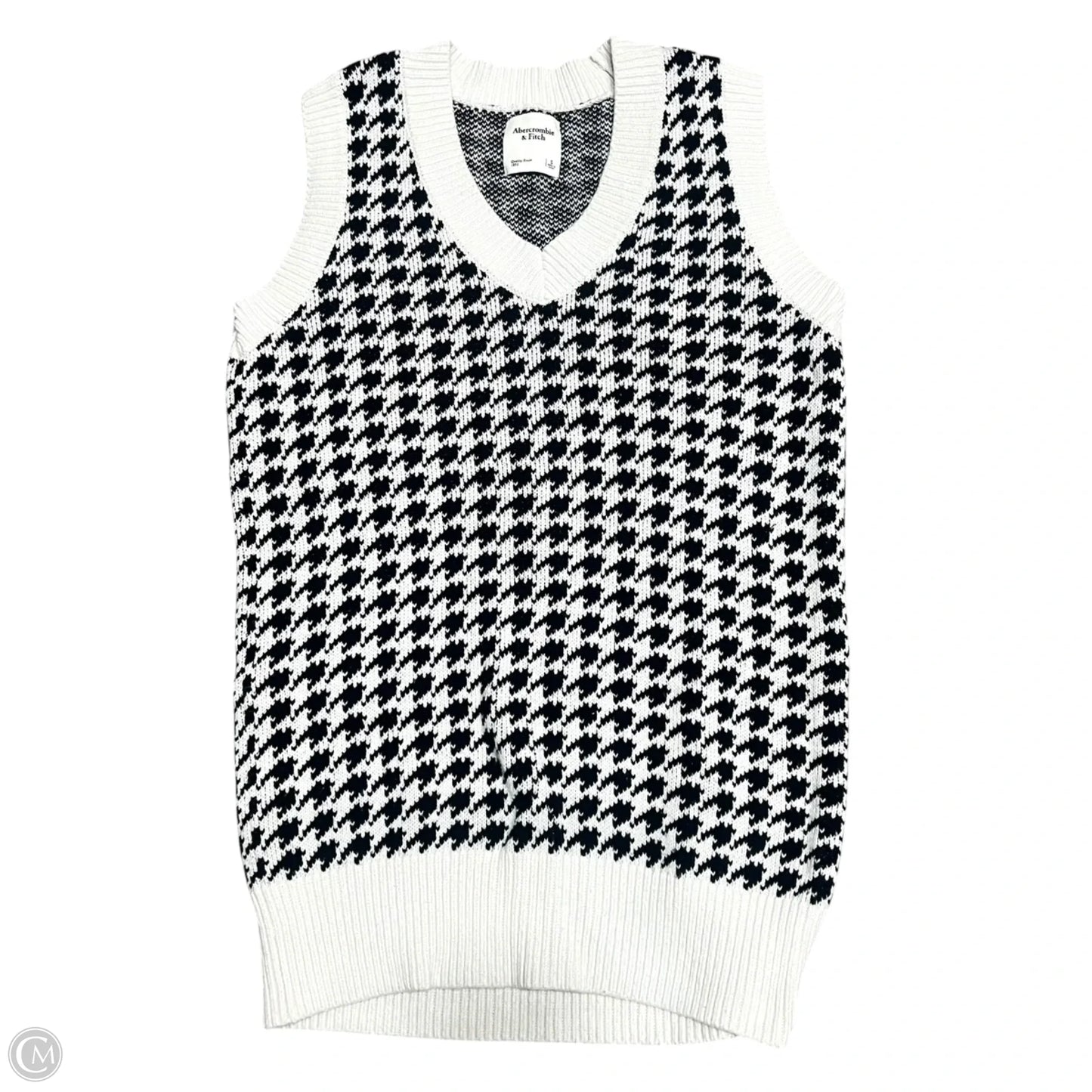 Vest Sweater By Abercrombie And Fitch In Black & White, Size: S
