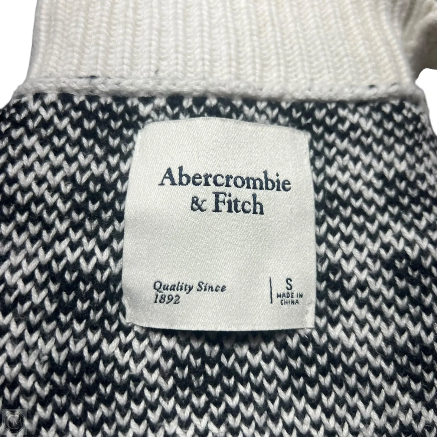 Vest Sweater By Abercrombie And Fitch In Black & White, Size: S