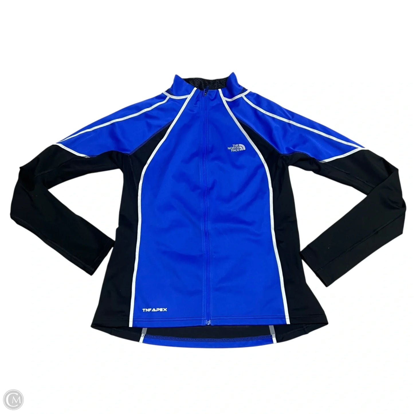 Athletic Jacket By The North Face In Black & Blue, Size: L