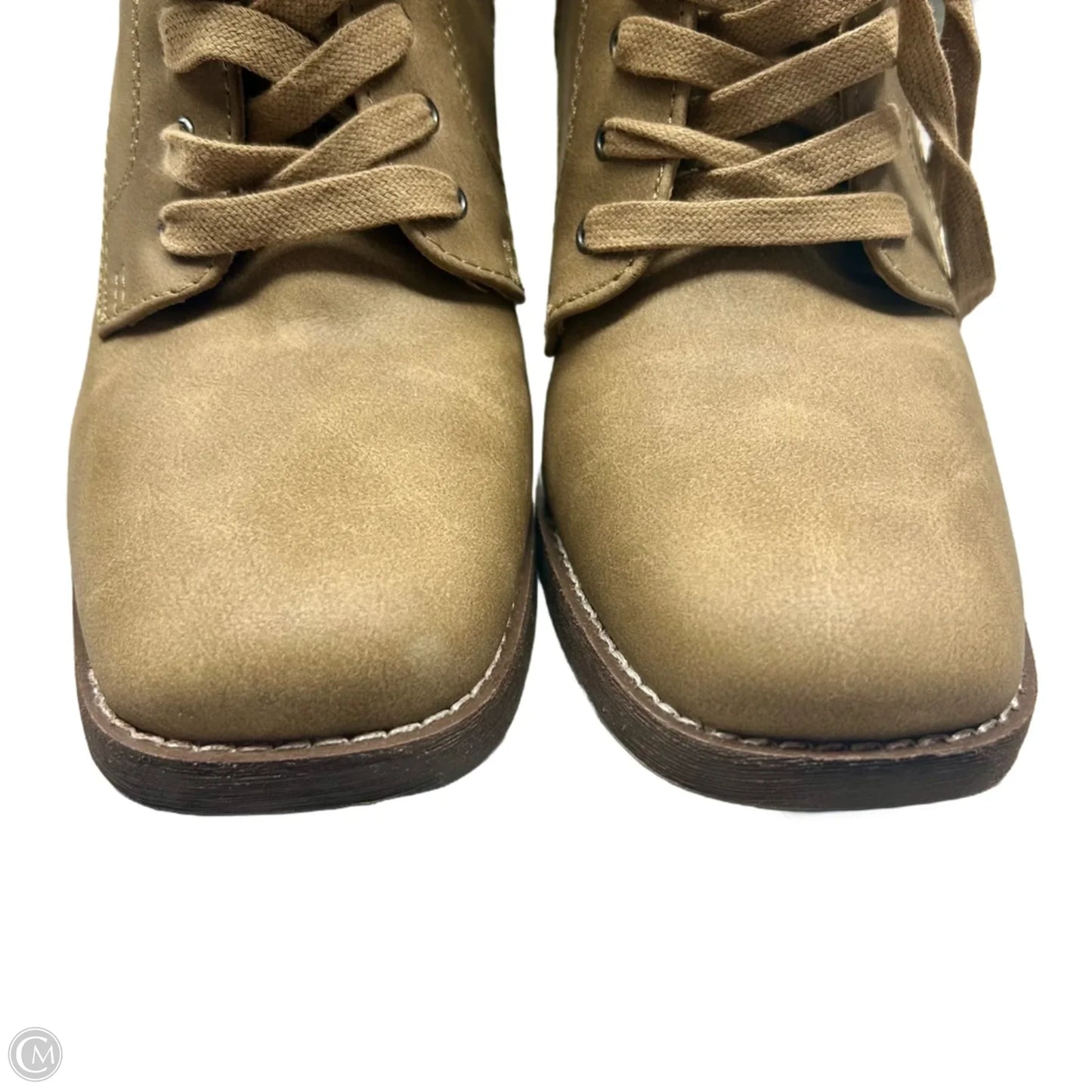 Boots Ankle Heels By Crown Vintage In Brown & Green, Size: 10