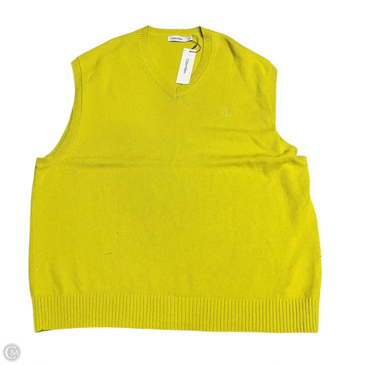 Vest Sweater By Calvin Klein In Green, Size: 2x
