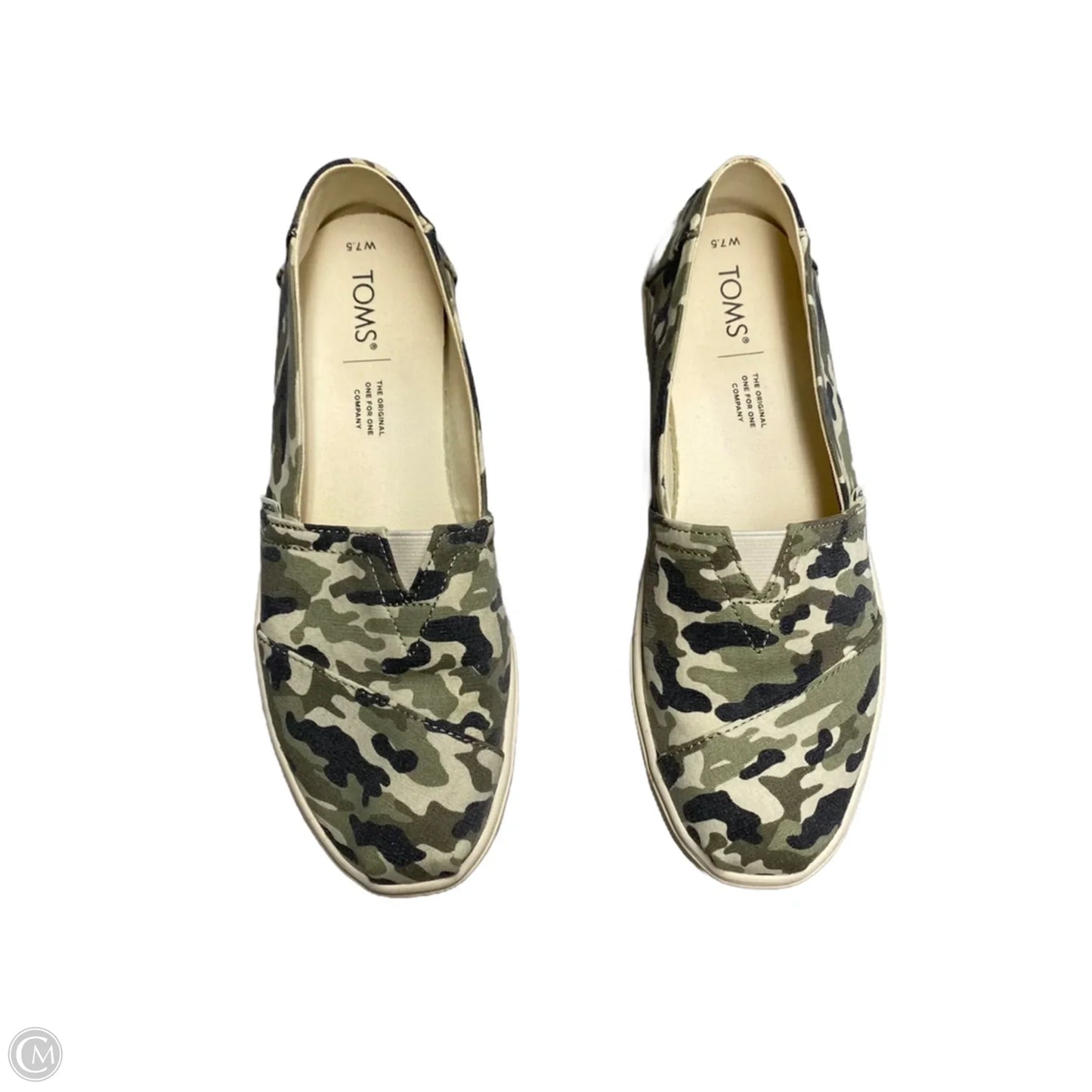 Shoes Sneakers By Toms In Camouflage Print, Size: 7.5